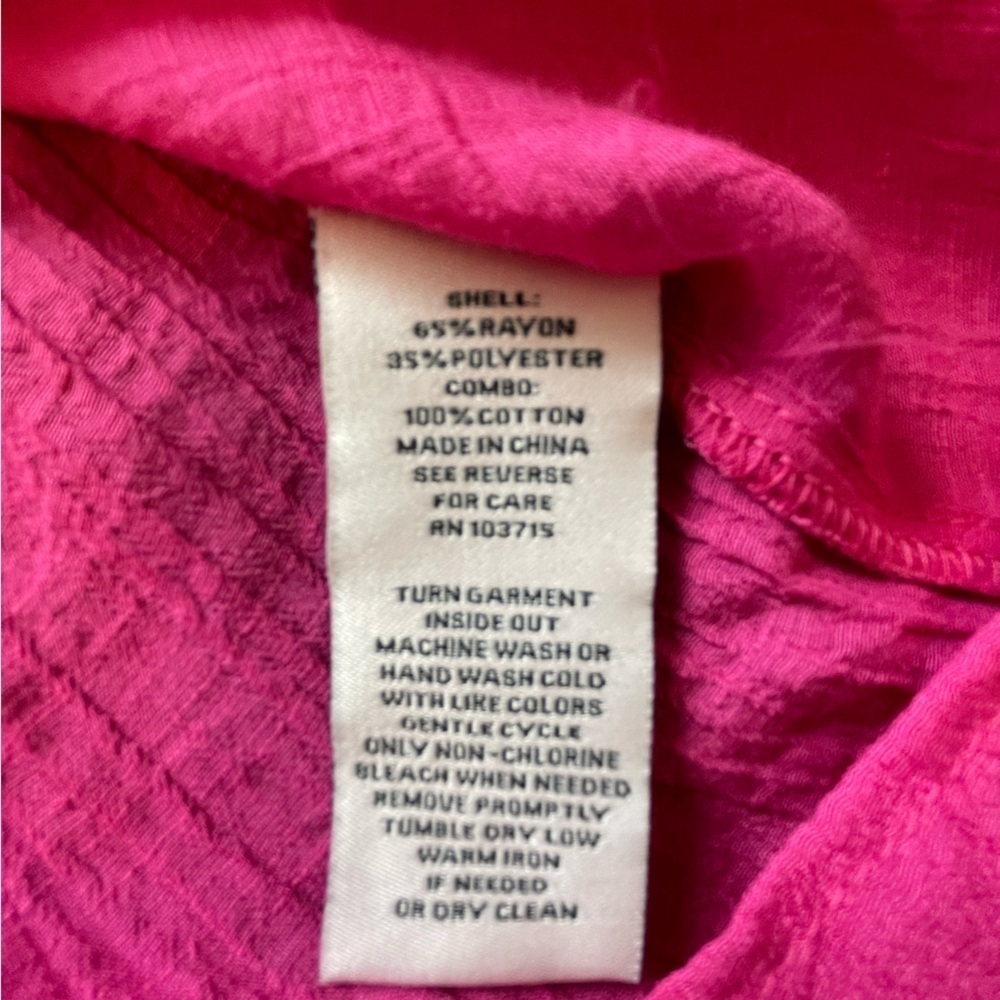 Bright Pink Women's Ruffled Button-Front Top - Picture 4 of 10